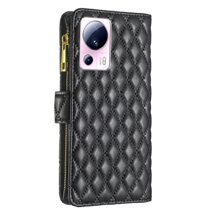 Bild 3, BINFEN BINFEN Xiaomi 13 Lite 5G Fodral Diamond Multifunktionell Svart