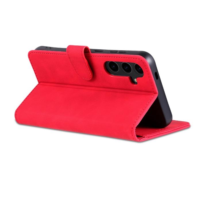 Bild 4, AZNS AZNS Samsung Galaxy S24 FE Fodral Läder Röd