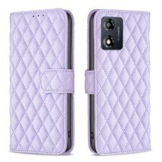  Motorola Moto E13 Fodral Diamond L&auml;der Lila