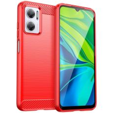  Xiaomi Redmi 10 5G Skal Borstad St&aring;l Textur R&ouml;d