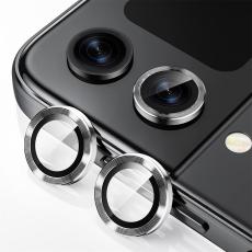 ENKAY ENKAY Galaxy Z Flip 5 Linsskydd Aluminium H&auml;rdat Glas Silver