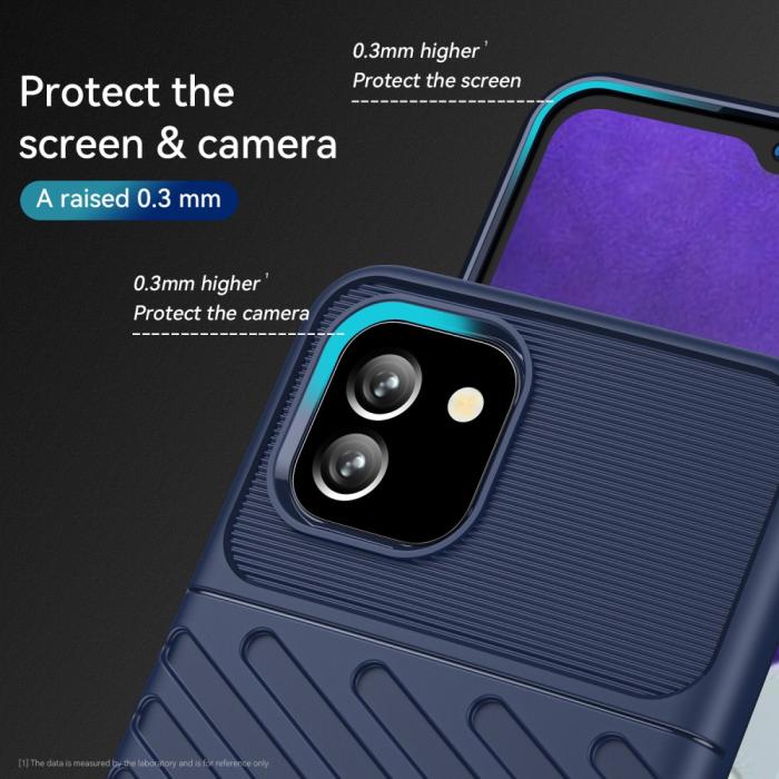 Bild 4,  Samsung Galaxy A03 Skal Twill Textur Blå