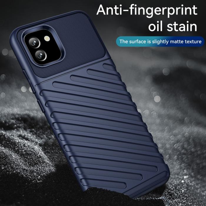 Bild 5,  Samsung Galaxy A03 Skal Twill Textur Blå