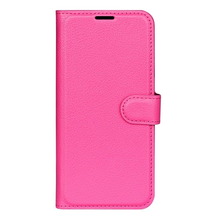 Bild 5,  Samsung Galaxy S25 Edge Fodral Litchi Läder Rosa