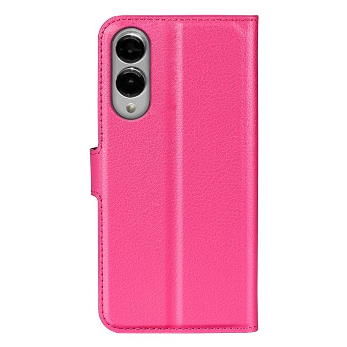 Bild 6,  Samsung Galaxy S25 Edge Fodral Litchi Läder Rosa