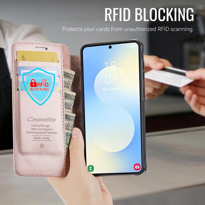Bild 4, CASEME CASEME Samsung Galaxy S26 Skal RFID Plånbok Roséguld