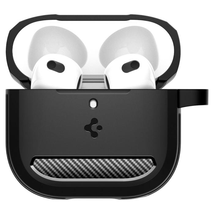 Bild 3, Spigen Spigen AirPods 4 Skal Rugged Armor Matt Svart