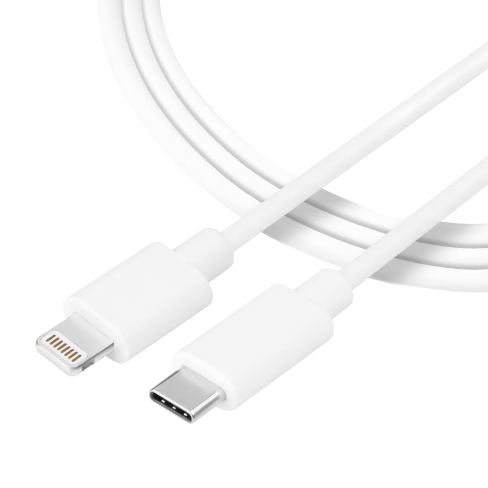 Tactical Tactical 30cm 2A 10W USB-C - Lightning Laddkabel Smooth Vit