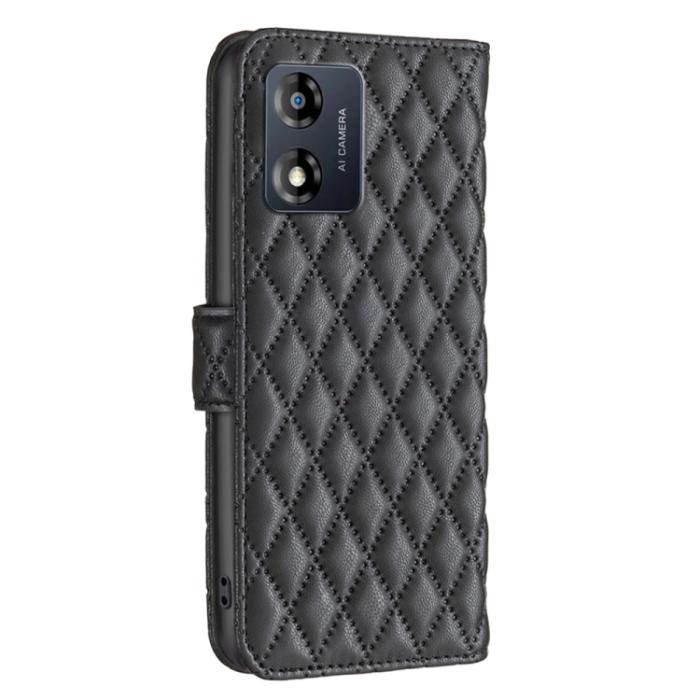 Bild 3,  Motorola Moto E13 Fodral Diamond Läder Svart