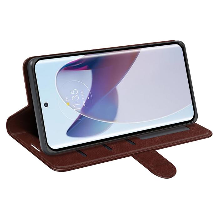 Bild 3,  Motorola Edge 30 Ultra 5G Fodral Crazy Horse Läder Brun