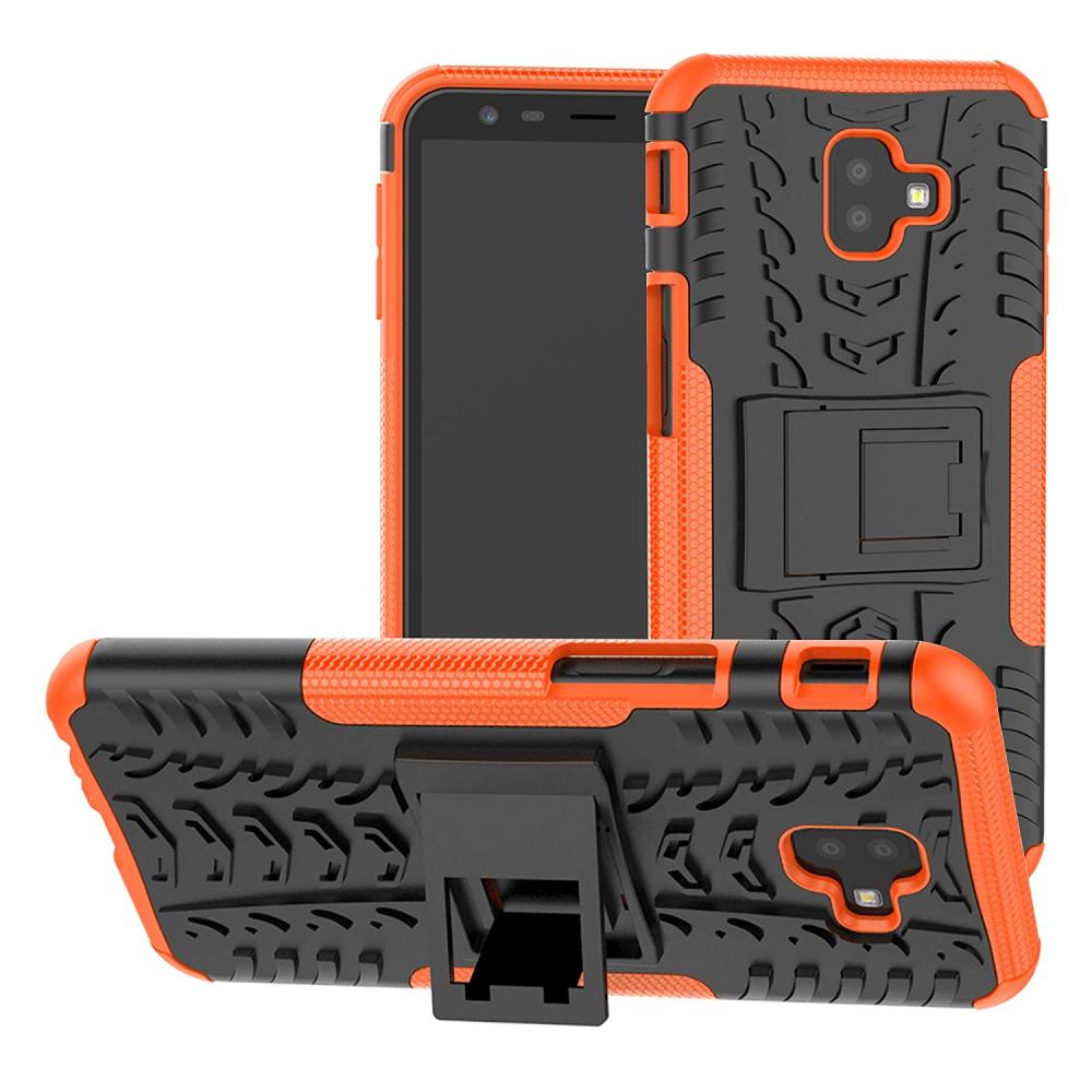  Samsung J6 Plus | Ultimata stöttåliga skalet med stöd | Orange