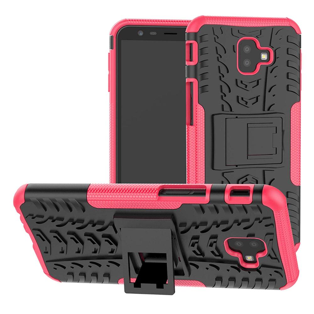  Samsung J6 Plus | Ultimata stöttåliga skalet med stöd | Rosa