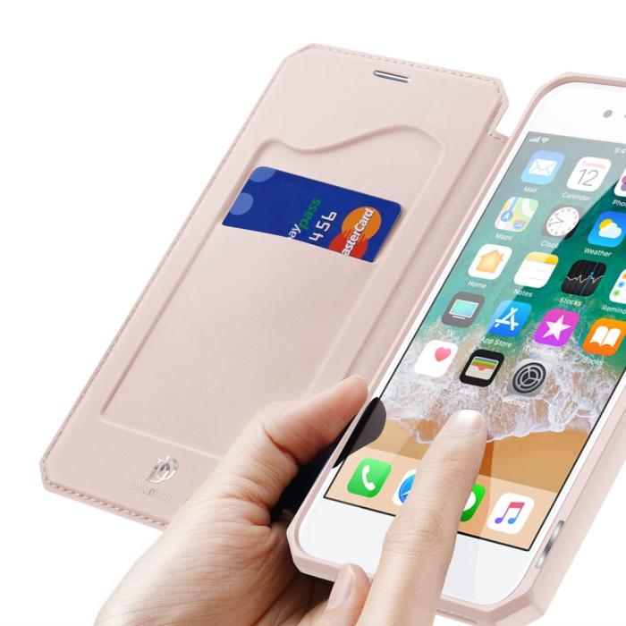 Bild 3, DUX DUCIS iPhone 7/8/SE (2020/2022) - DUX DUCIS Shockproof Plånboksfodral - Roséguld