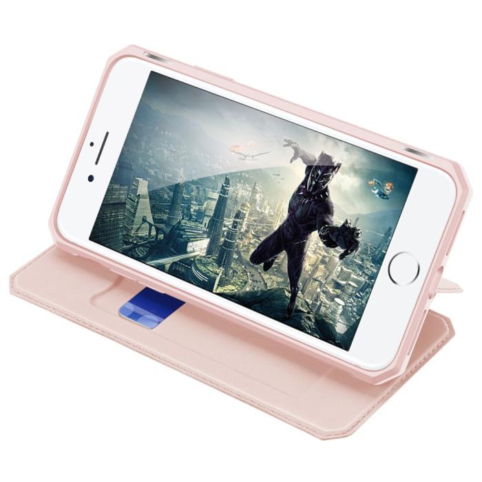 Bild 5, DUX DUCIS iPhone 7/8/SE (2020/2022) - DUX DUCIS Shockproof Plånboksfodral - Roséguld