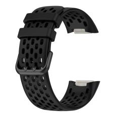  Fitbit Charge 6 / 5 Armband Silikon Ih&aring;ligt Svart