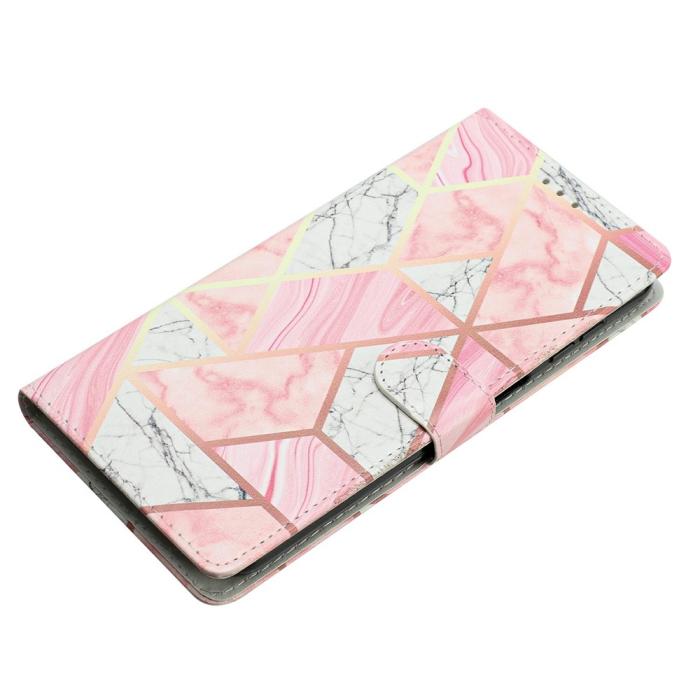 Bild 3,  Samsung Galaxy A27 5G Fodral Läder Marmor Rosa
