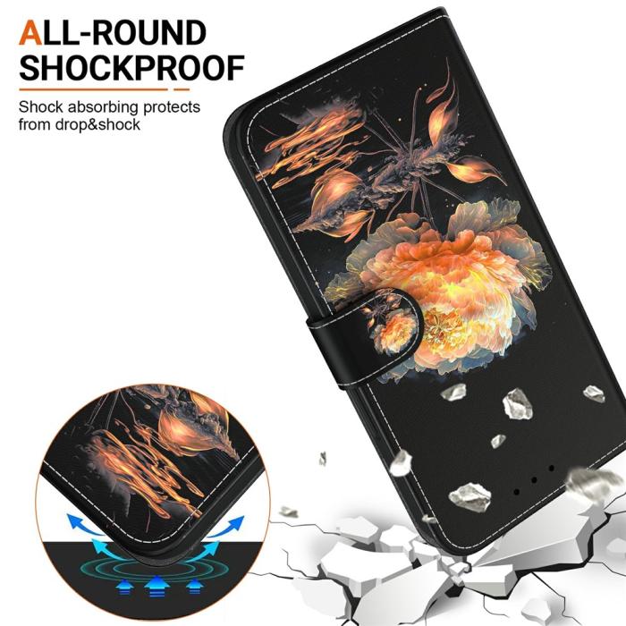 Bild 3,  Samsung Galaxy A27 5G Fodral Läder Blomma Guld