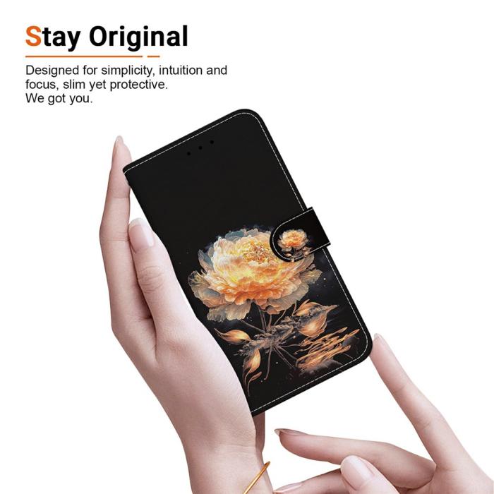 Bild 4,  Samsung Galaxy A27 5G Fodral Läder Blomma Guld