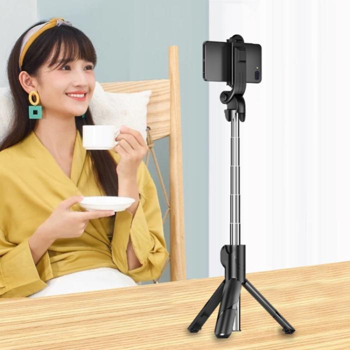 Bild 5,  Selfie Stick Tripod Trådlös Bluetooth 360° Svart