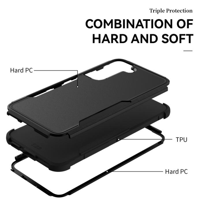 Bild 4,  Samsung Galaxy S22 Skal Hybrid Shockproof Svart