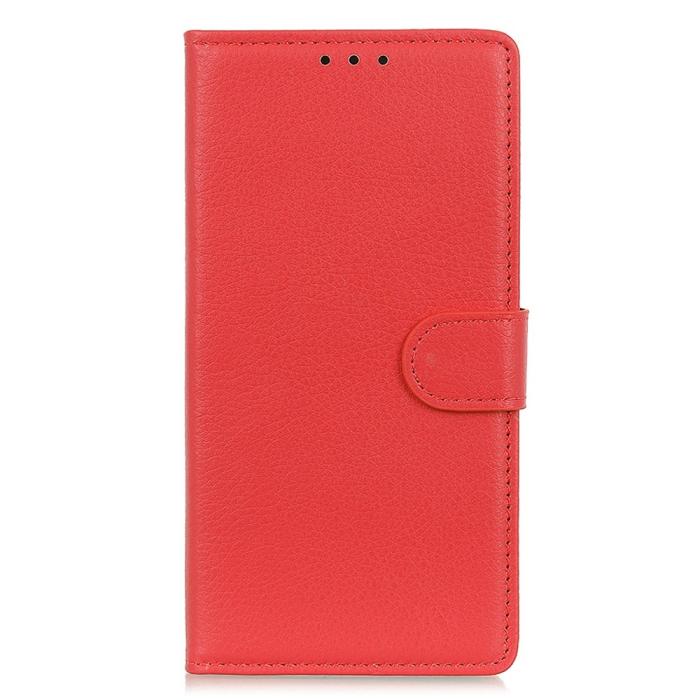 Bild 6,  Sony Xperia 5 V Fodral Litchi Läder Röd