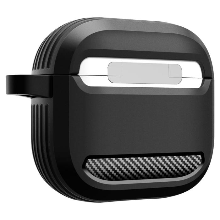 Bild 6, Spigen Spigen AirPods 4 Skal Rugged Armor Matt Svart