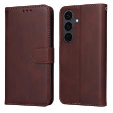  Samsung Galaxy S25 FE Pl&aring;nboksfodral L&auml;der Brun
