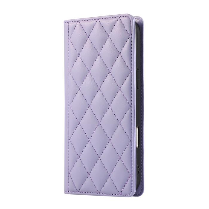Bild 6,  Samsung Galaxy S26 Fodral RFID Rhombus Läder Lila