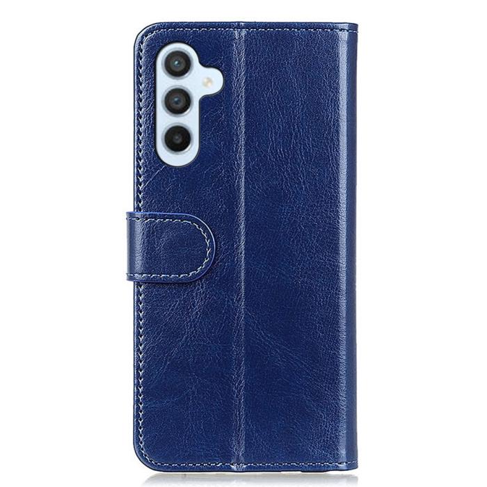 Bild 6,  Samsung Galaxy A16 Fodral Crazy Horse Läder Blå