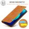 LC.IMEEKE LC.IMEEKE iPhone 15 Plus Fodral Flip Läder Brun
