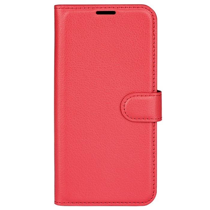 Bild 5,  Motorola Edge 50 Pro 5G Litchi Läder Fodral Röd