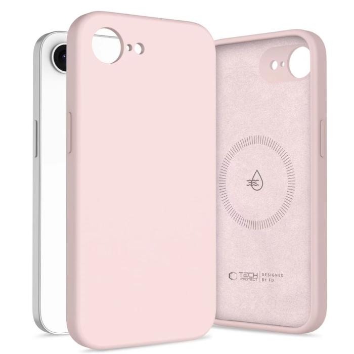 Bild 2, Tech-Protect Tech-Protect iPhone 17e / 16e Skal MagSafe Silicone Pink Pearl