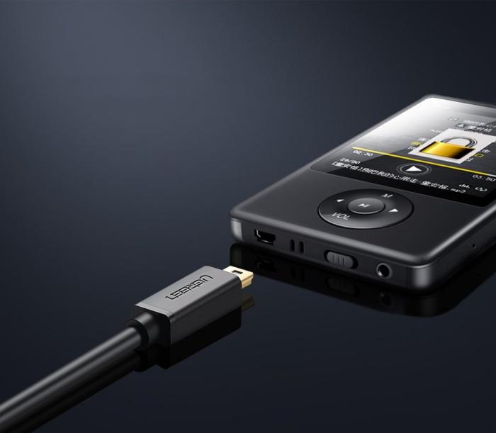 Bild 4, UGREEN Ugreen 1m USB-A - USB Mini-B 5 Pin Laddningskabel Svart