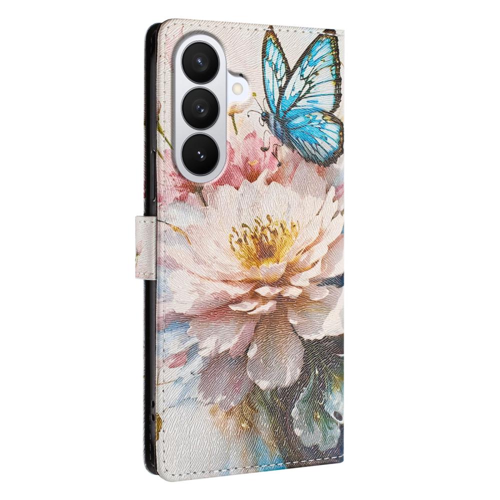  Samsung Galaxy S26 Fodral Med Tryck Blommor/Fjärilar