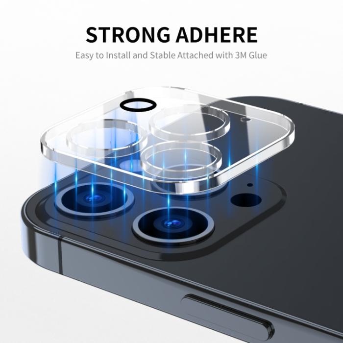 Bild 3, ENKAY ENKAY iPhone 15 Pro / 15 Pro Max 2-PACK Linsskydd Härdat Glas
