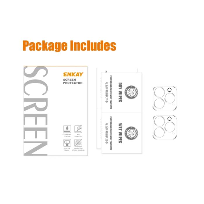 Bild 6, ENKAY ENKAY iPhone 15 Pro / 15 Pro Max 2-PACK Linsskydd Härdat Glas