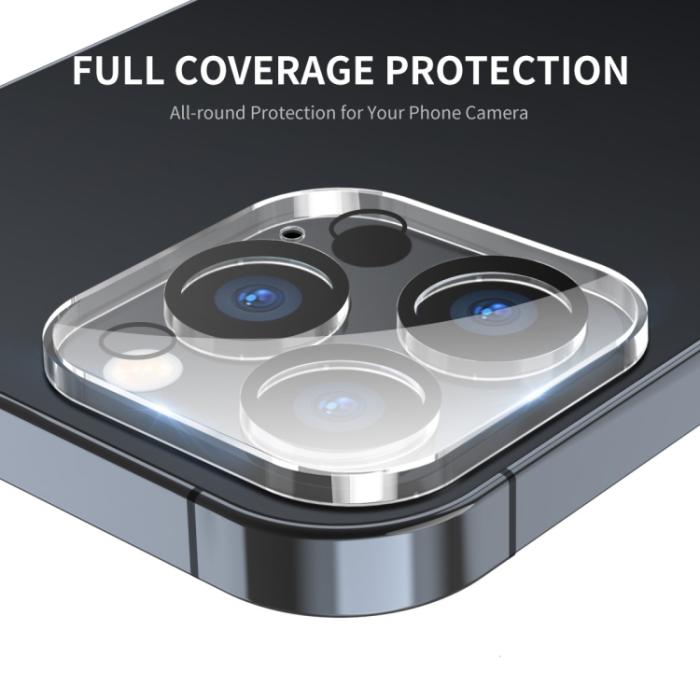 Bild 2, ENKAY ENKAY iPhone 15 Pro / 15 Pro Max 2-PACK Linsskydd BlackRing Härdat Glas