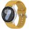  Galaxy Watch 5/5 Pro/6/7/FE Armband Silikon Wave Design Gul