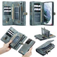 CASEME Samsung Galaxy S21 Ultra - CASEME 2-i-1 Multifunktionellt Pl&aring;nboksfodral - Gr&ouml;n