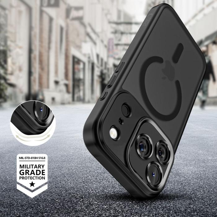 Bild 6, Tech-Protect Tech-Protect iPhone 17 Pro Skal MagSafe MagCam Matt Svart