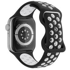 ColorPop Sportarmband Dual-Color Apple Watch 42/44/45/46/49 mm (M/L) Svart/Vit