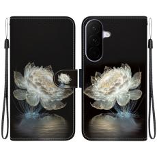  Samsung Galaxy A27 5G Fodral L&auml;der Blomma Vit