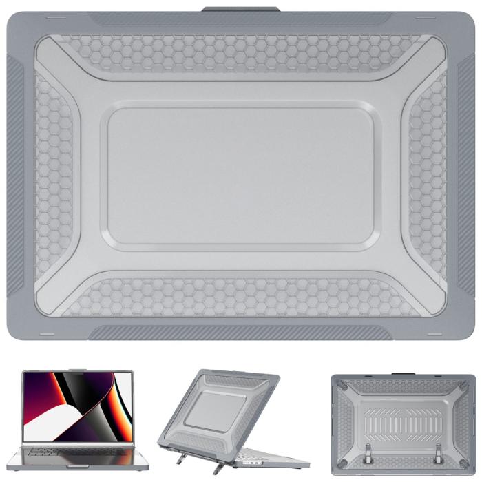 Bild 2,  MacBook Pro 16 2021-2023 Skal Med Kickstand Grå