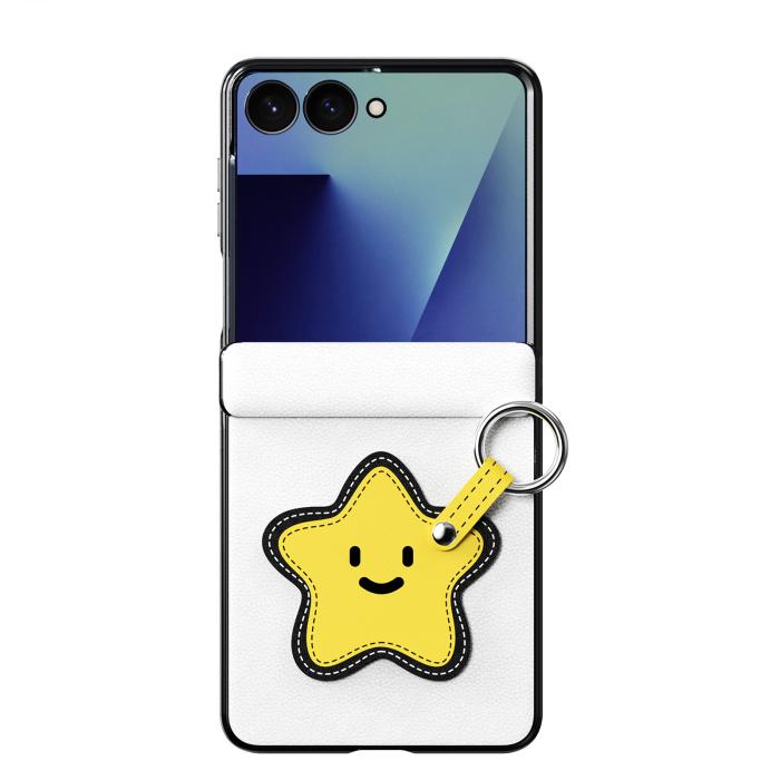 Bild 2, DUX DUCIS DUX DUCIS Samsung Galaxy Z Flip 8 Skal PU-Läder Stjärna Vit