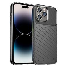  iPhone 14 Pro Skal Twill Textur TPU Svart