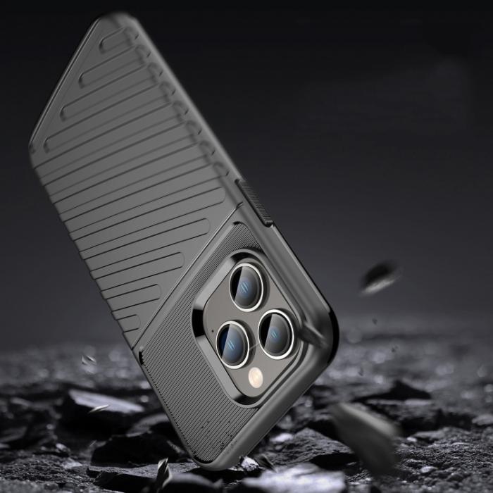 Bild 3,  iPhone 14 Pro Skal Twill Textur TPU Svart