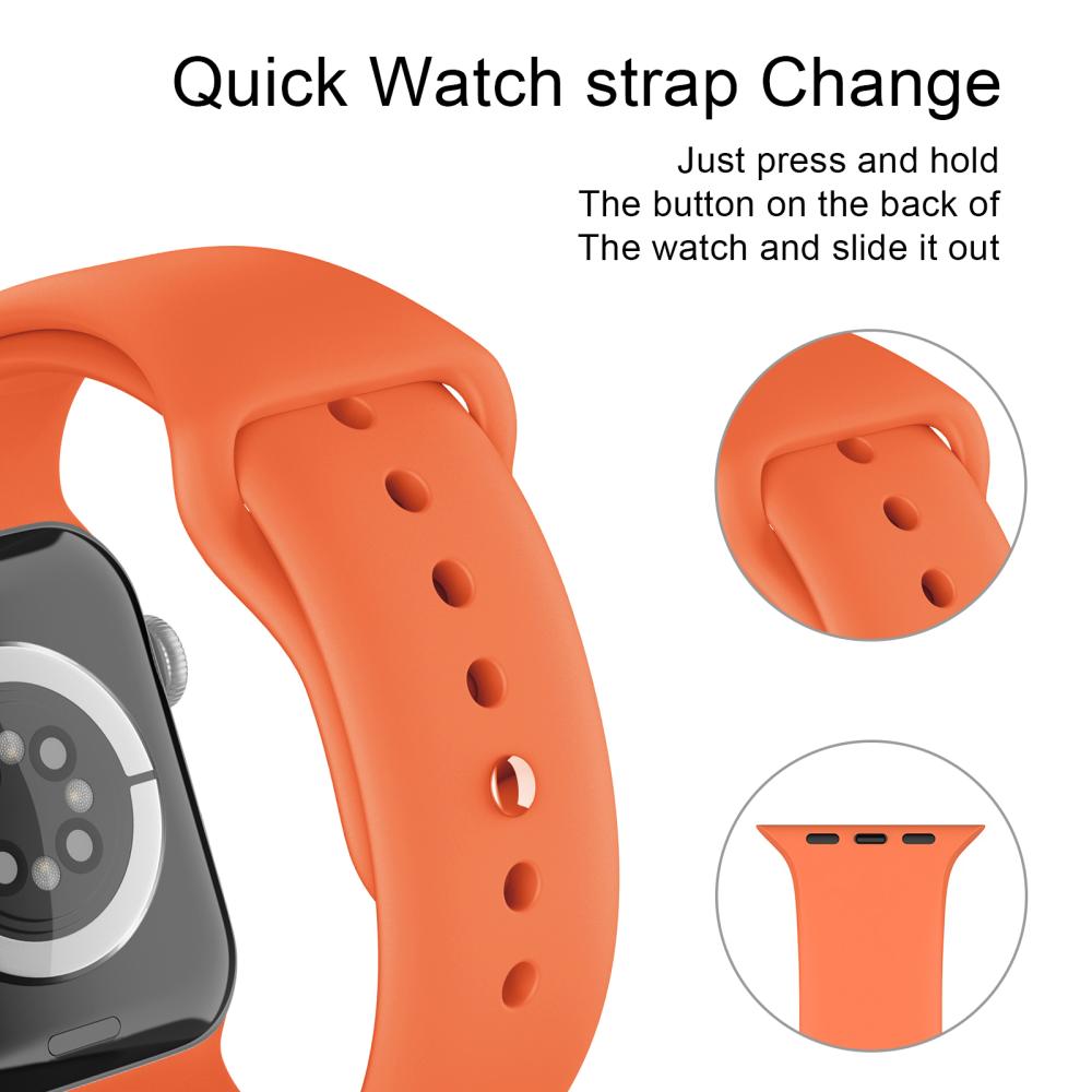 ColorPop Apple Watch 38/40/41/42 mm Silikon Armband (S/M) Orange
