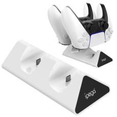 iPega iPega Sony PS5 DualSense LED USB-C Snabbladdningsstation Vit