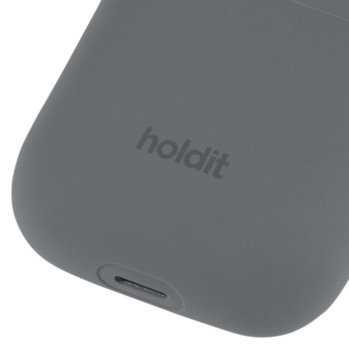 Bild 3, holdit holdit AirPods 1/2 Skal Silikon Space Gray