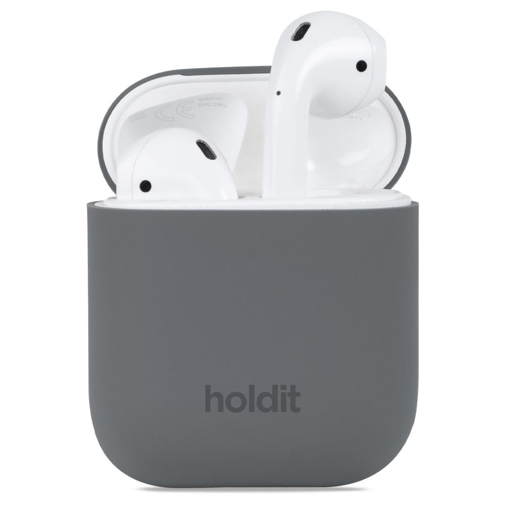 holdit holdit AirPods 1/2 Skal Silikon Space Gray